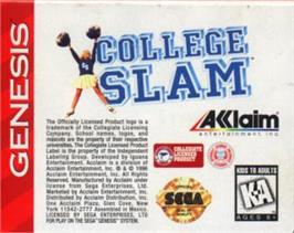 Cartridge artwork for College Slam on the Sega Nomad.