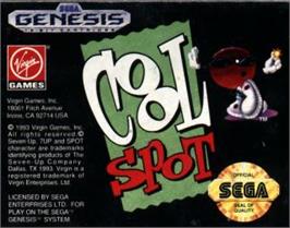 Cartridge artwork for Cool Spot on the Sega Nomad.