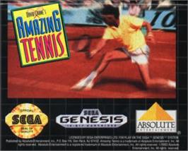 Cartridge artwork for David Crane's Amazing Tennis on the Sega Nomad.