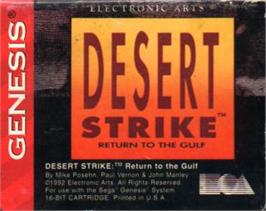 Cartridge artwork for Desert Strike - Return To The Gulf on the Sega Nomad.