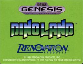 Cartridge artwork for Dino Land on the Sega Nomad.