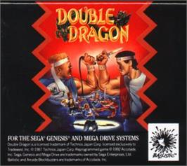 Cartridge artwork for Double Dragon on the Sega Nomad.