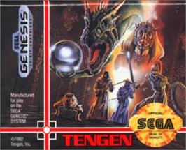Cartridge artwork for Dragon's Fury on the Sega Nomad.