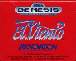Cartridge artwork for El Viento on the Sega Nomad.