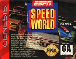 Cartridge artwork for Espn Speedworld on the Sega Nomad.