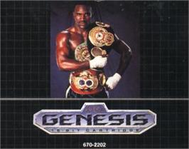 Cartridge artwork for Evander Holyfield's 