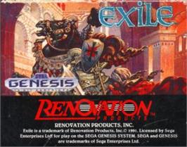 Cartridge artwork for Exile on the Sega Nomad.