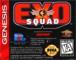 Cartridge artwork for Exo Squad on the Sega Nomad.