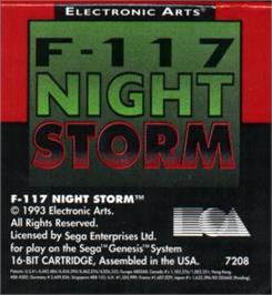 Cartridge artwork for F-117 Stealth Operation - Night Storm on the Sega Nomad.
