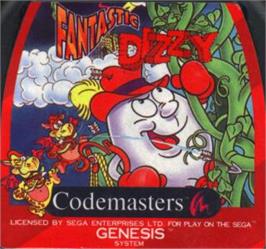 Cartridge artwork for Fantastic Dizzy on the Sega Nomad.