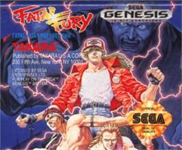 Cartridge artwork for Fatal Fury - King of Fighters / Garou Densetsu - shukumei no tatakai on the Sega Nomad.