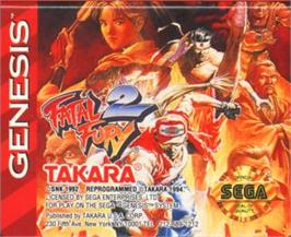 Cartridge artwork for Fatal Fury 2 on the Sega Nomad.
