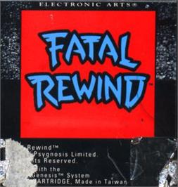 Cartridge artwork for Fatal Rewind on the Sega Nomad.