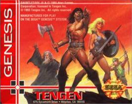 Cartridge artwork for Gauntlet on the Sega Nomad.