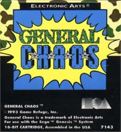 Cartridge artwork for General Chaos on the Sega Nomad.