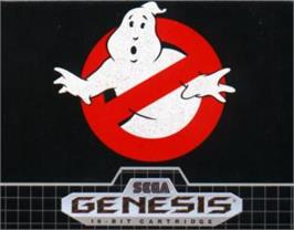 Cartridge artwork for Ghostbusters on the Sega Nomad.