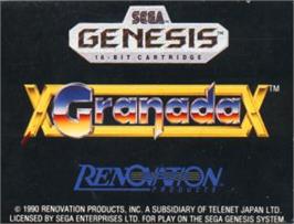 Cartridge artwork for Granada on the Sega Nomad.