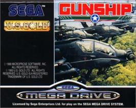 Cartridge artwork for Gunship on the Sega Nomad.