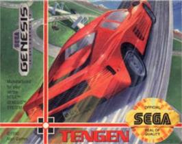 Cartridge artwork for Hard Drivin' on the Sega Nomad.
