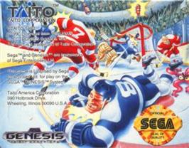 Cartridge artwork for Hit The Ice on the Sega Nomad.