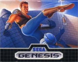 Cartridge artwork for Hokuto No Ken - Shin Seikimatsu Kyuuseishu Densetsu on the Sega Nomad.