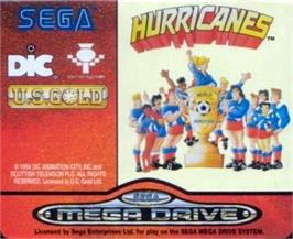 Cartridge artwork for Hurricanes on the Sega Nomad.