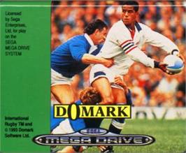Cartridge artwork for International Rugby on the Sega Nomad.