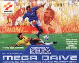 Cartridge artwork for International Superstar Soccer Deluxe on the Sega Nomad.