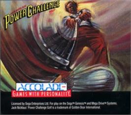 Cartridge artwork for Jack Nicklaus' Power Challenge Golf on the Sega Nomad.
