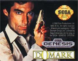 Cartridge artwork for James Bond 007 - The Duel on the Sega Nomad.