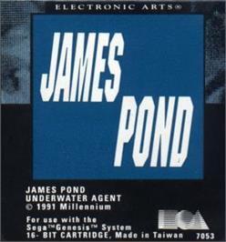 Cartridge artwork for James Pond on the Sega Nomad.