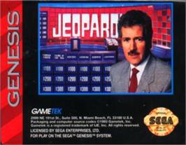 Cartridge artwork for Jeopardy! - Deluxe Edition on the Sega Nomad.