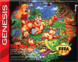 Cartridge artwork for Joe And Mac - Caveman Ninja on the Sega Nomad.
