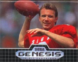 Cartridge artwork for Joe Montana Football on the Sega Nomad.