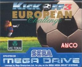 Cartridge artwork for Kick Off 3 - European Challenge on the Sega Nomad.