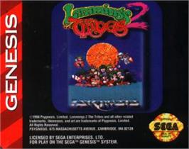 Cartridge artwork for Lemmings 2: The Tribes on the Sega Nomad.