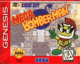 Cartridge artwork for Mega Bomberman on the Sega Nomad.