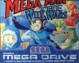 Cartridge artwork for Mega Man - The Wily Wars on the Sega Nomad.