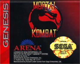 Cartridge artwork for Mortal Kombat on the Sega Nomad.