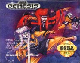 Cartridge artwork for Mystical Fighter on the Sega Nomad.