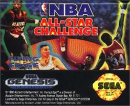 Cartridge artwork for NBA All-Star Challenge on the Sega Nomad.