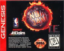 Cartridge artwork for NBA Jam Tournament Edition on the Sega Nomad.