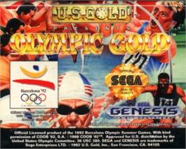 Cartridge artwork for Olympic Gold: Barcelona '92 on the Sega Nomad.