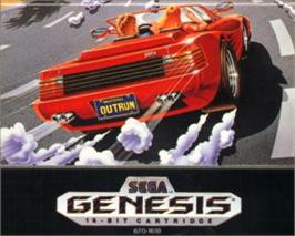 Cartridge artwork for Outrun on the Sega Nomad.