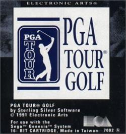 Cartridge artwork for PGA Tour Golf on the Sega Nomad.