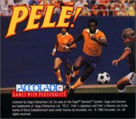Cartridge artwork for Pele! on the Sega Nomad.