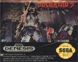 Cartridge artwork for Predator 2 on the Sega Nomad.