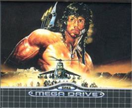 Cartridge artwork for Rambo 3 on the Sega Nomad.