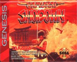 Cartridge artwork for Samurai Shodown on the Sega Nomad.