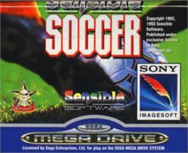 Cartridge artwork for Sensible Soccer: European Champions: 92/93 Edition on the Sega Nomad.